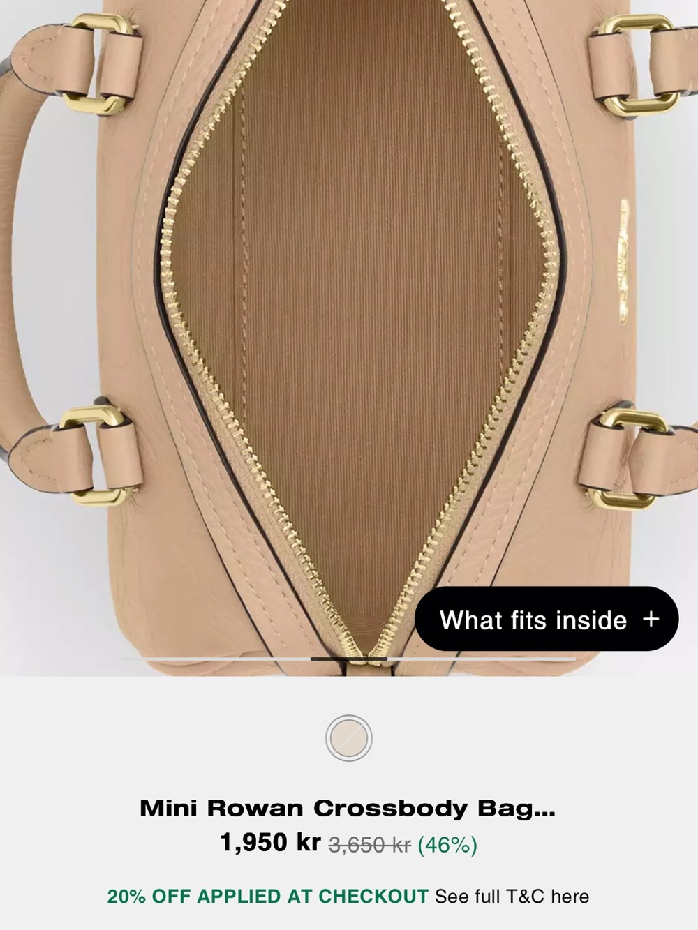 Coach Signature Embossed Mini Oat Rowan - Picture 3 of 6